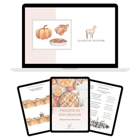 Spanish Thanksgiving Worksheets - Llamitas Spanish.com