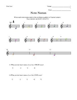 Image result for Note Names. Test