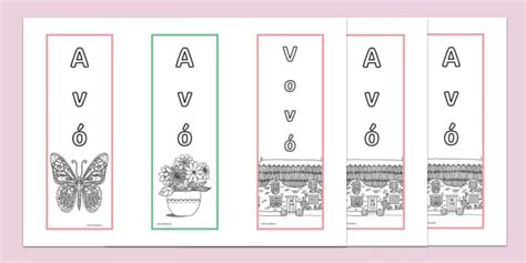 Dia dos Avós: Marcadores de Livros - Avó/Vovó