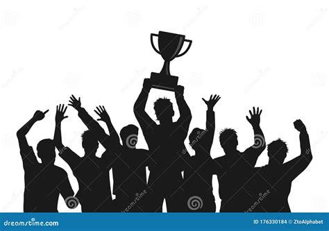 Celebration of Trophy Champion Winners Stock Vector - Illustration of ...