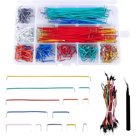 625 Pieces Jumper Wire Kit, 560pcs Preformed Breadboard Jumper Wire 14 ...