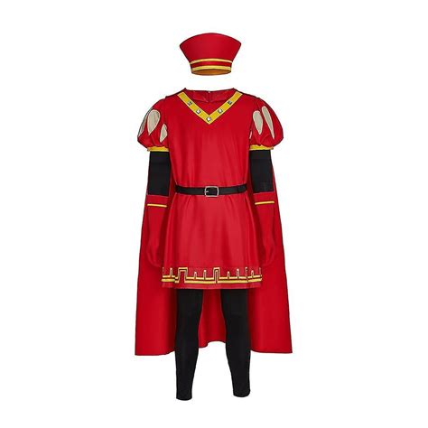 (2XL) Shrek Cosplay Lord Farquaad Costume Men's Farquaad Outfits Red ...
