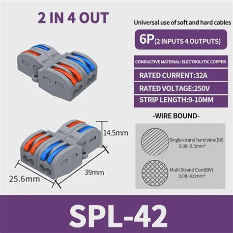 PCT-SPL Pole Wire Connector Terminal Block with Spring Lock Lever for