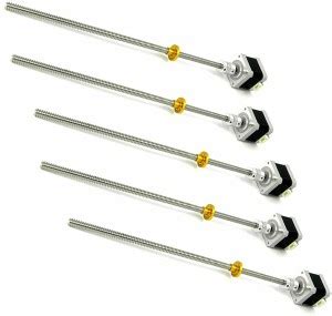 INVENTO 5pcs Nema 17 4.2 Kg-cm Motor+Flexible coupling with 150mm Lead ...