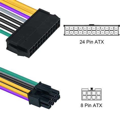 Buy DKARDU 24 Pin to 8 Pin ATX, PSU Power Supply Adapter Cable for DELL ...
