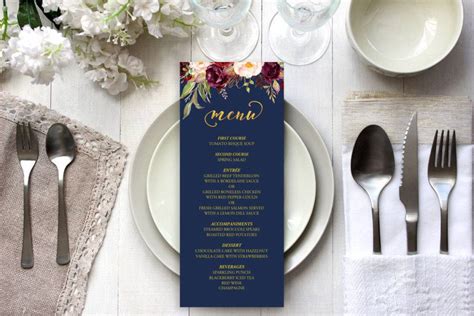 Image result for Wedding Reception Menu Examples