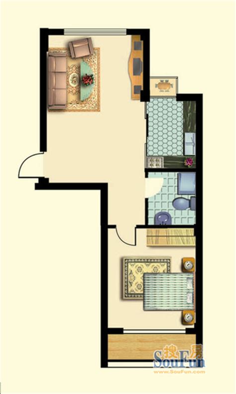 银海绿洲专家点评一室一厅户型布置图优缺点-威海新房网-房天下