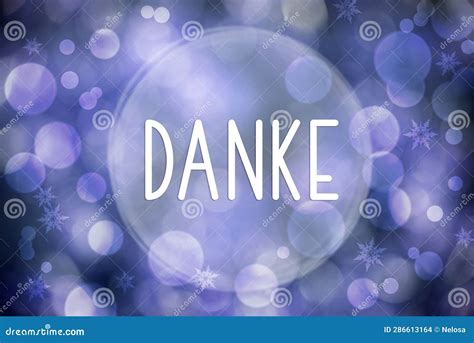 Purple Christmas Background with German Text Danke Stock Photo - Image ...
