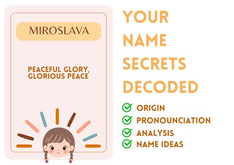 Miroslava - Girl Name Meaning and Pronunciation