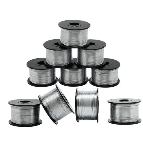 10 PCS Galvanized Wire Coil, 120 Yard Low Carbon Steel Medal Wire, 0.03 ...