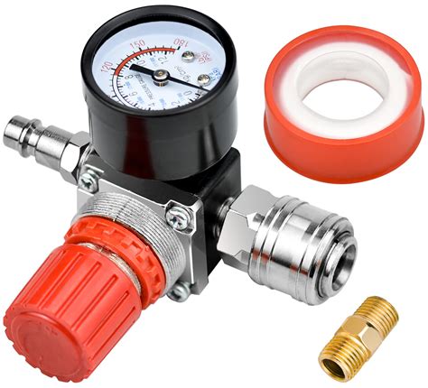 Buy GOOHOME Air Filter Regulator Compressor G1/4 Air Pressure Regulator ...