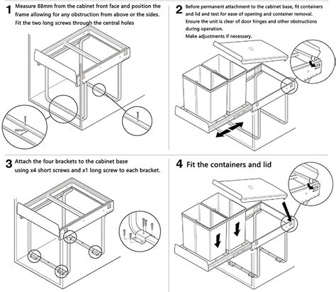 Buy uyoyous Pull Out Trash can Under Cabinet 40 Quart Double Sliding ...