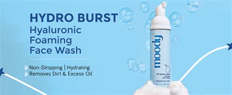 Moody 7D Hydro Burst Foaming Face Wash with Hyaluronic Acid & Coconut ...