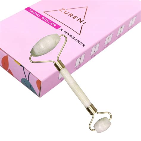 Zureni ZN-MG02 Natural Jade Double Sided Face Roller Facial Massager ...