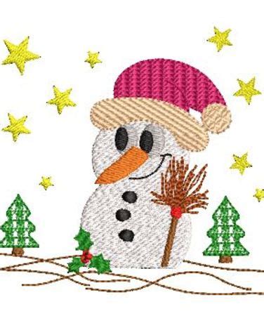 Stickdatei Schneemann Vollstick 10x10cm