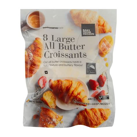 Frozen 8 Large All Butter Croissants 480 g | Woolworths.co.za