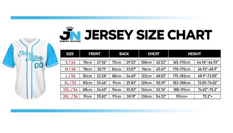 Baseball Jersey Size Chart | Portal.posgradount.edu.pe