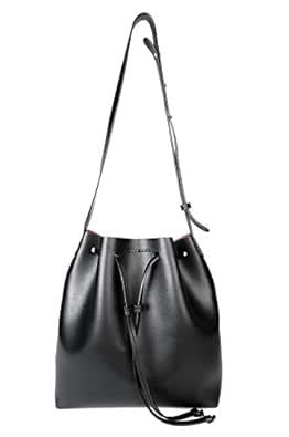 Buy Saddlemage Black faux leather stylish trendy bucket sling bag for ...