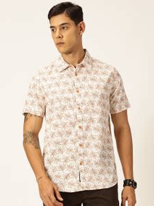 PROVOGUE Men Printed Casual White Shirt - Buy PROVOGUE Men Printed ...
