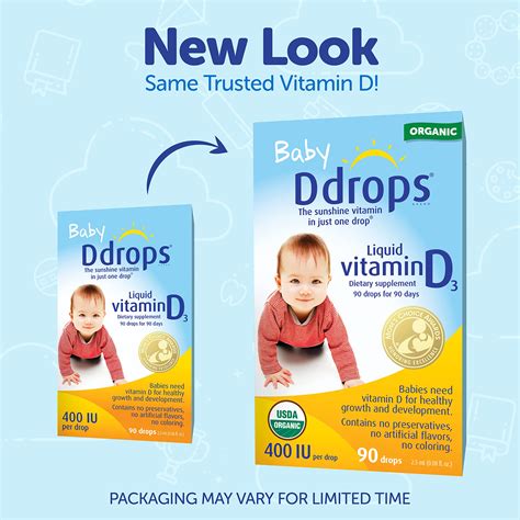 Snapklik.com : Ddrops Organic Baby 400 IU 90 Drops - Daily Vitamin D ...