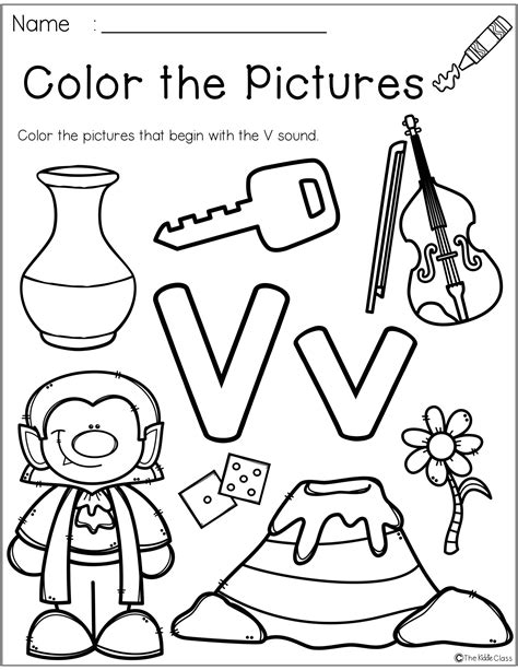 Letter V Worksheets