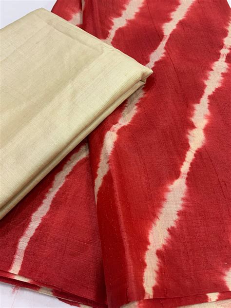 Tie and dye pure tussar silk saree – Akrithi