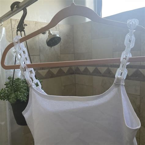 chain link white crop | Depop