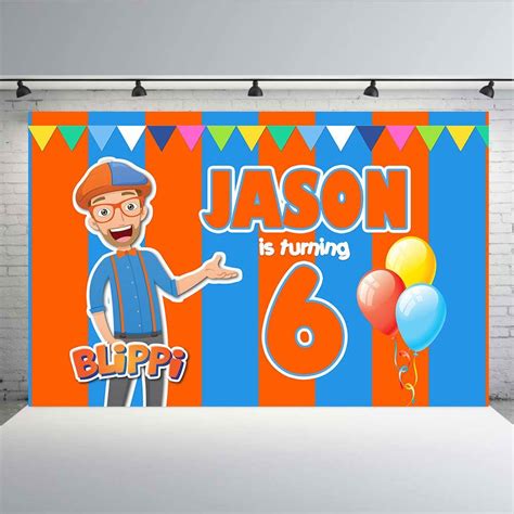 Background Blippi Youtube Backdrop Backdrop Birthday Banner Party ...