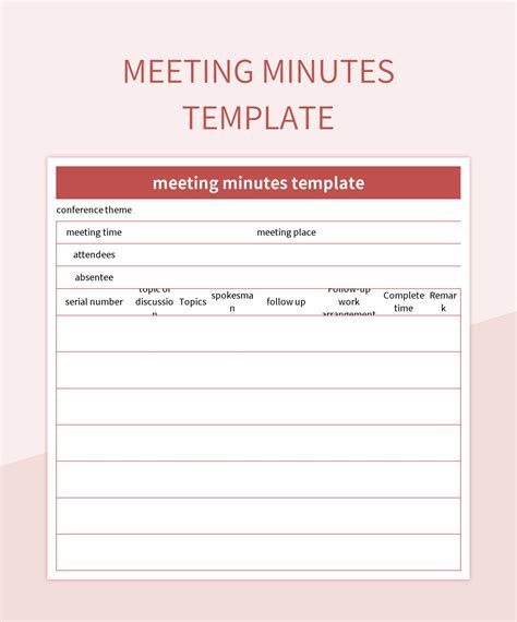 Meeting Minutes Template 的图像结果