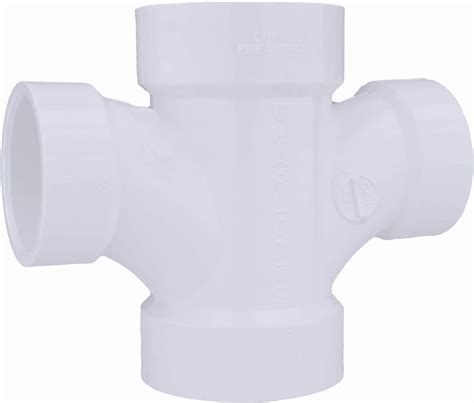 CHARLOTTE PIPE 2 x 2 x1 1/2x1 1/2 DWV DBL SAN TEE REDUC DWV Drain ...
