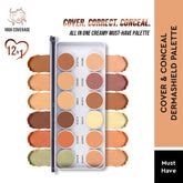 COVER & CONCEAL 12-1 DERMA PALETTE - For Pigmented & Oily Skin | Full ...