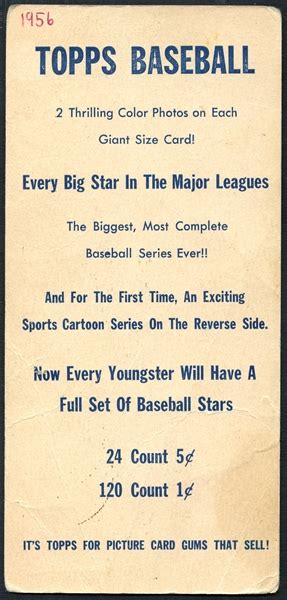 Lot Detail - 1956 Topps Baseball Three-Card Salesman Sample