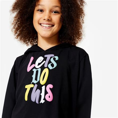 Girl's Dance Modern Jazz Cropped Hoodie - Ultra Black