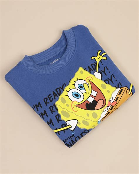 Sponge Bob Squarepants Printed Oversize Sweatshirt For Boys – Kidsville