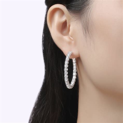 Lab Grown Diamond Hoop Earrings by Céleste Created Diamonds | Diamond ...
