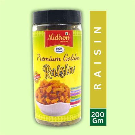 Natural Premium Raisin/kishmish (200 Gm) Raisins (200 g) – Midiron