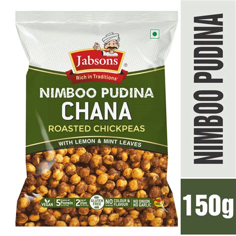 Jabsons, Nimboo Pudina Chana, Roasted Chickpeas, 150g – NagaBazaar™