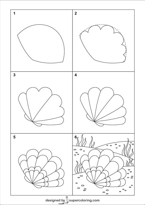 Image result for How to Draw Cute Shell