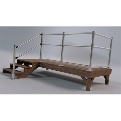 EZ-ACCESS 36.375-in H x 5-in W Aluminum Wheelchair Ramp Standard post ...