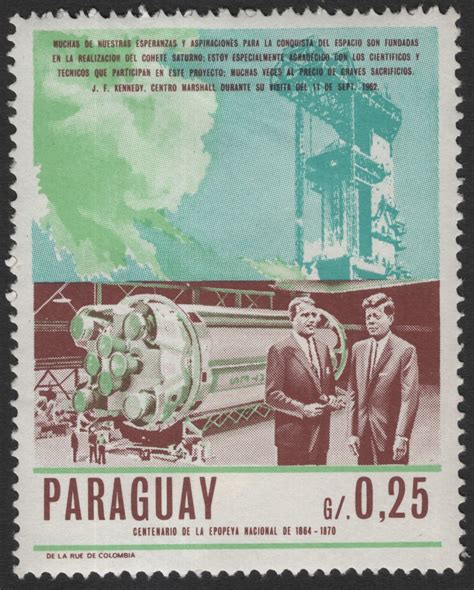 SCG11520 - Paraguay 0.25G Kennedy & Saturn Rocket Space Exploration Co ...