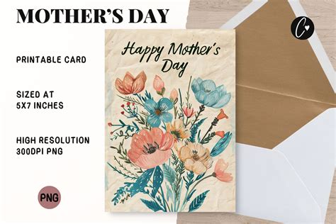 Vintage Flowers Mother's Day Card Graphic by Christine Fleury ...