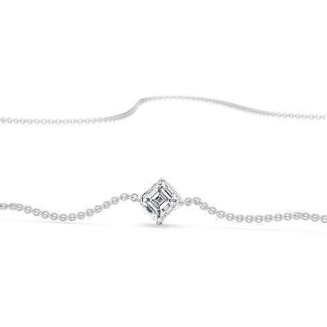 Buy 1 CT Asscher Lab Grown Diamond Necklace Online At Emori