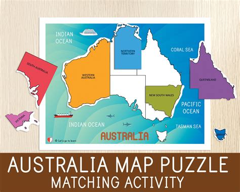 Map Of Australia Matching Activity Answers