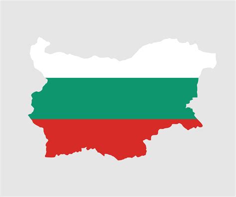 Bulgaria map with flag
