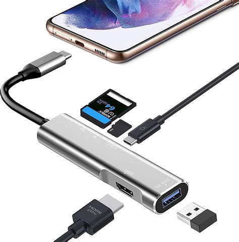 Adaptador multiporta USB C para HDMI para iPad Pro 2021/2020 / 12.9 ...