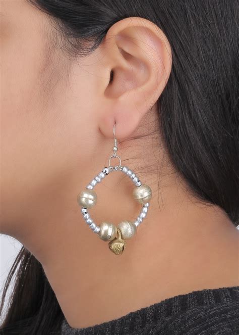 Get Bead Embellished Circular Earrings at ₹ 500 | LBB Shop