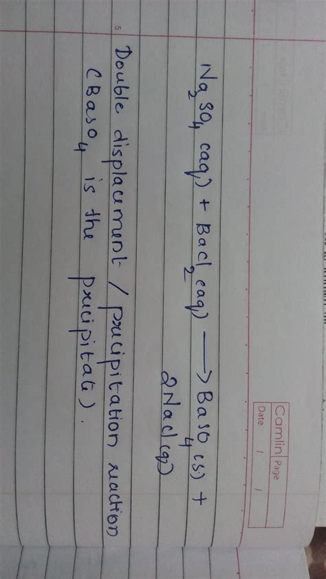 what happens when aqueous solution of sodium sulphate and barium ...