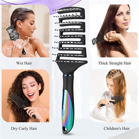 Curved Vented Detangling Hair Brush for Faster Blow Drying ...