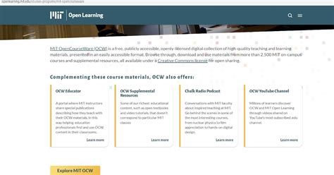 Image result for MIT OpenCourseWare Free Certificate