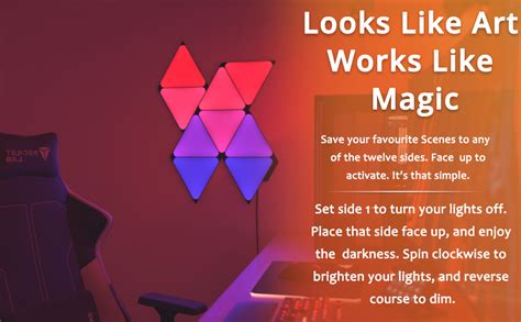 Nanoleaf Shapes Ultra Black Triangles Starter Kit – 9 Smart RGBW LED ...